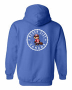 Never 51st Beaver Left Chest and Back Pullover Hoodie - Gildan Canada (sewn Internationally) - Unisex