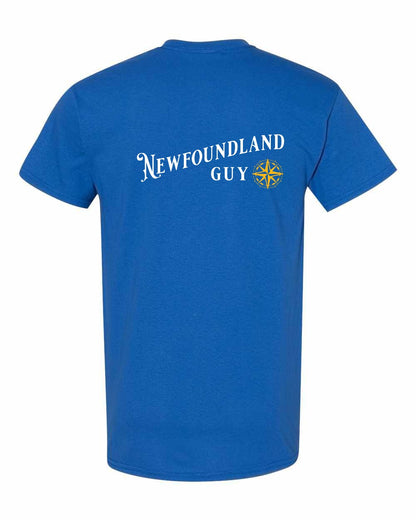 Newfoundland Guy yellow Left Chest and Back Men's Tee