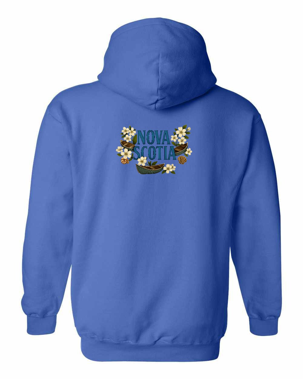 Nova Scotia Flowers Left Chest and Back pullover