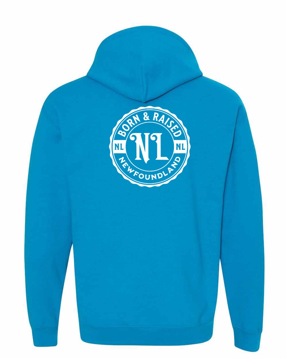 Born & Raised NFLD Left Chest and Back Pullover Hoodie - Unisex