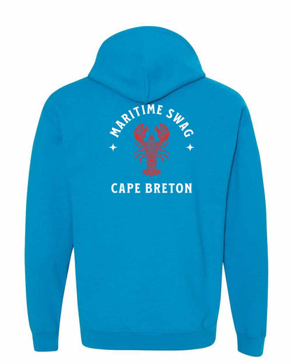Maritime Swag Cape Breton Mandala Red Lobster Left Chest and Back Pullover Hoodie