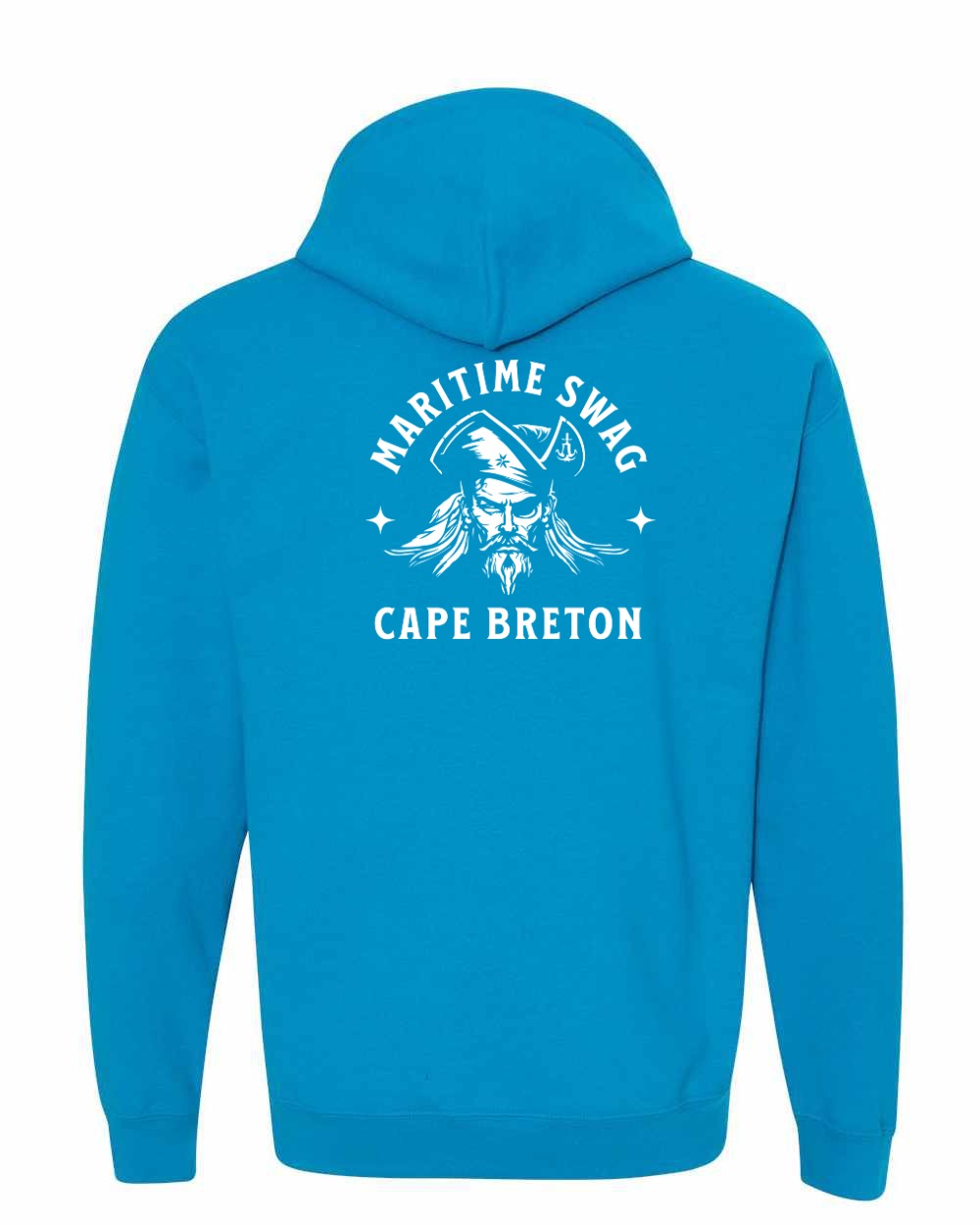 Maritime Swag Cape Breton Pirate Left Chest and Back Pullover Hoodie