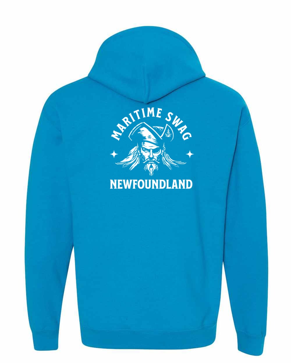 Maritime Swag NFLD Pirate Left Chest and Back Pullover Hoodie - Unisex