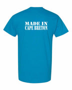 Made In CB White Left Chest and Back Men's Tee
