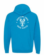 Maritime Swag NS Mandala white Lobster Left Chest and Back Pullover Hoodie - Unisex