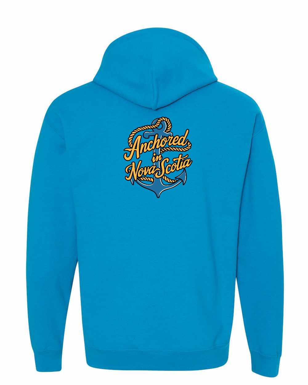Anchored in Nova Scotia (New Design) Left Chest and Back pullover