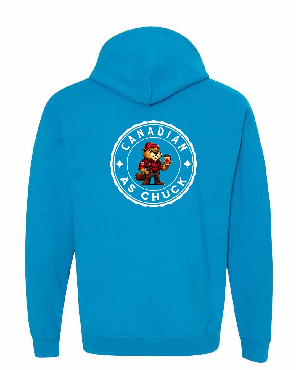 CDN as Chuck Male Beaver Left Chest and Back Pullover Hoodie - Gildan Canada (sewn Internationally) - Unisex