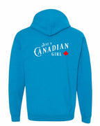 Just a canadian Girl Left Chest and Back Pullover Hoodie - Gildan Canada (sewn Internationally) - Unisex