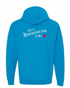 Just a NFLD Girl Left Chest and Back Pullover Hoodie - Unisex