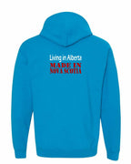 Living Alberta Made in NS Left Chest and Back Pullover Hoodie - Unisex