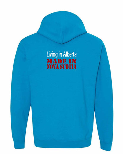 Living Alberta Made in Nova Scotia Left Chest and Back pullover