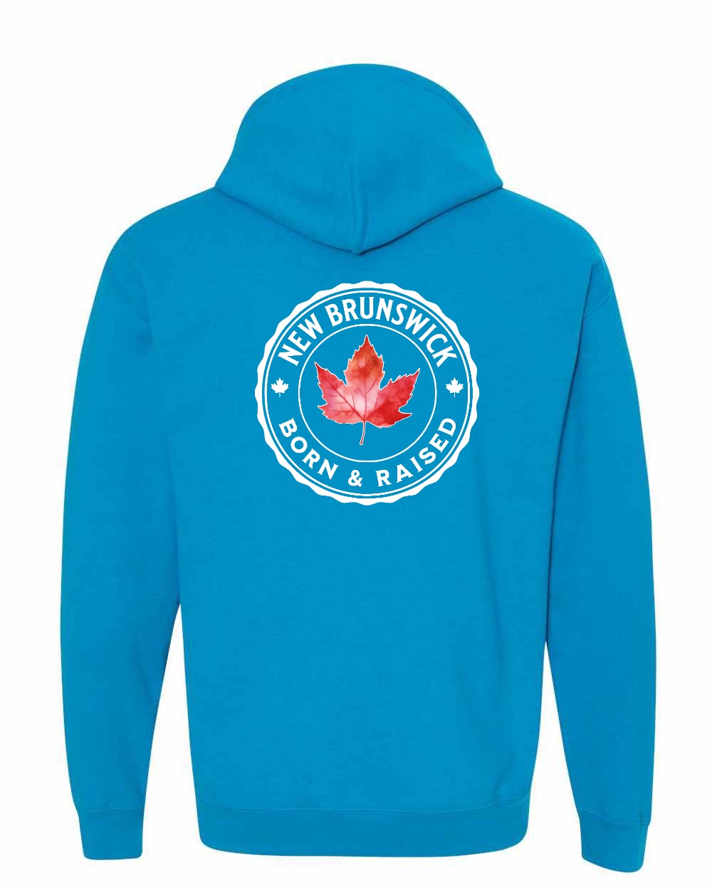 Born and Raised NB Left Chest and Back Pullover Hoodie - Gildan Canada (sewn Internationally) - Unisex