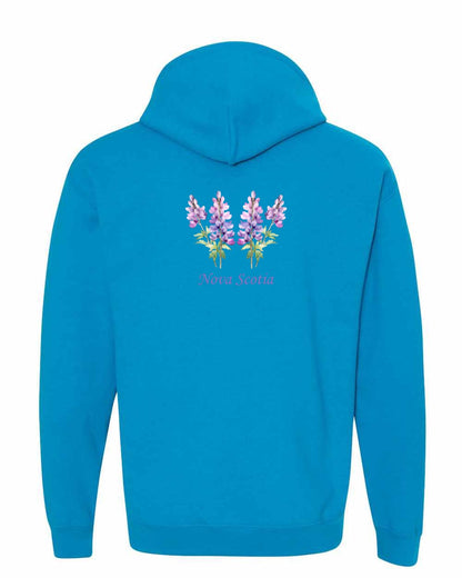 Nova Scotia Lupins Left Chest and Back pullover
