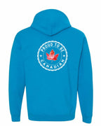Proud to be Canadian Leaf Left Chest and Back Pullover Hoodie - Gildan Canada (sewn Internationally) - Unisex
