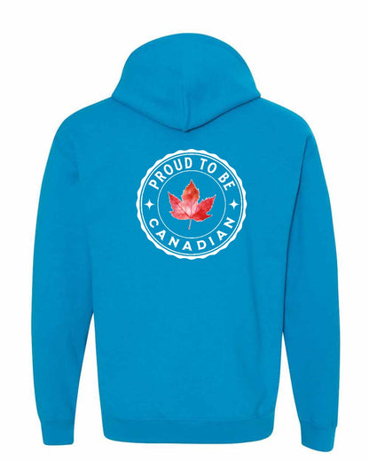 Proud to be Canadian Leaf Left Chest and Back Pullover