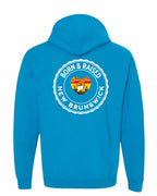 Born and Raised NB Heart Flag Left Chest & Back Pullover Hoodie - Unisex