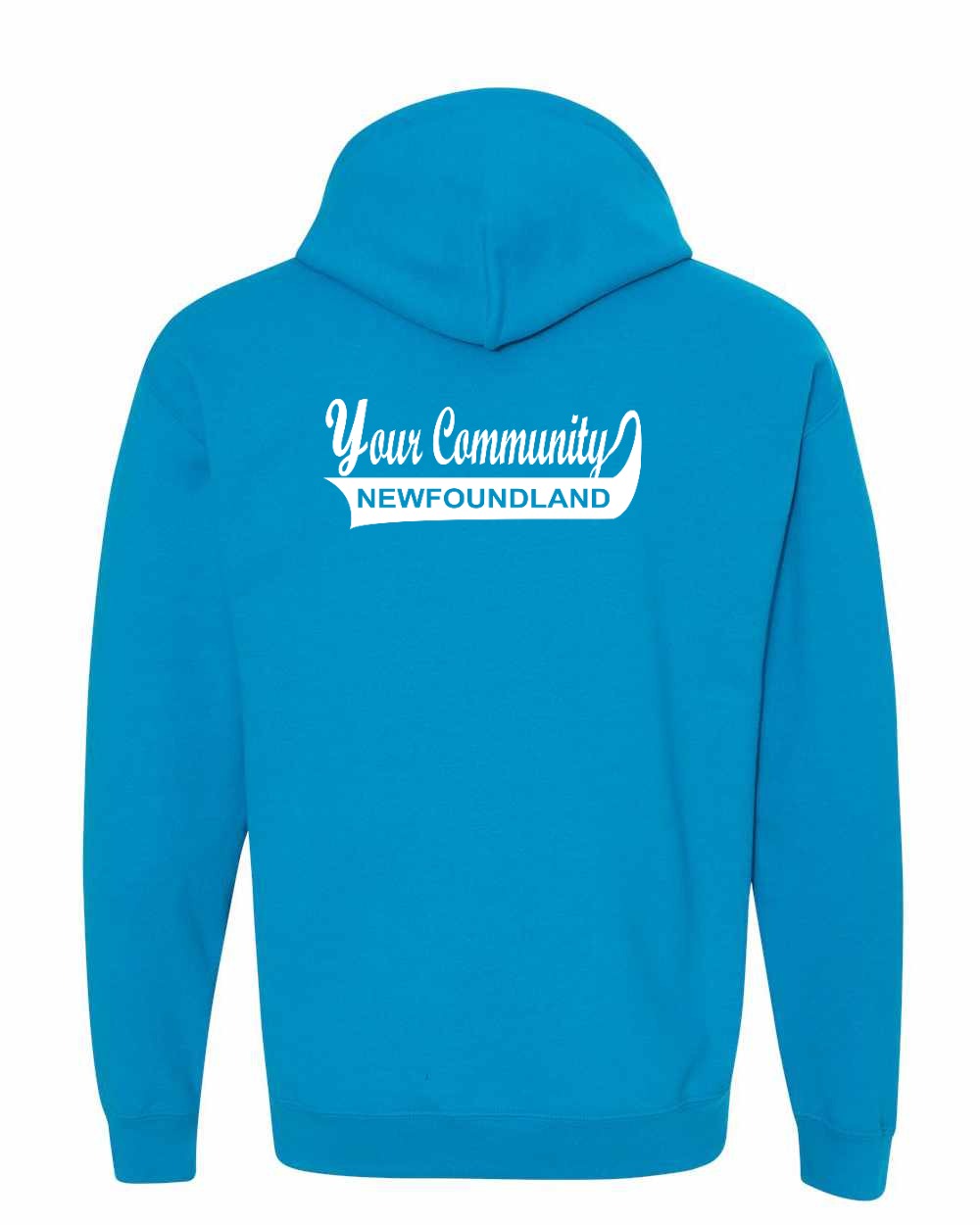 Custom Your Community Swoop (NFLD) Left Chest and Back Pullover Hoodie - Unisex