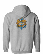 Anchored in NS (New Design) Left Chest and Back Zip Hoodie - Unisex