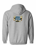 NS Flowers Left Chest and Back Zip Hoodie - Unisex