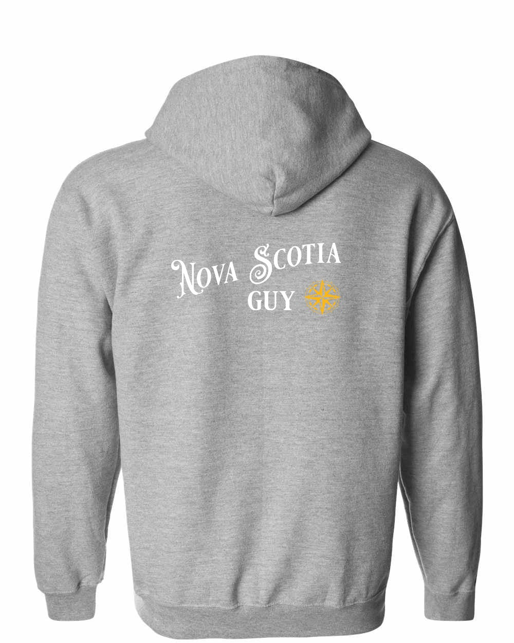 Nova Scotia Guy yellow Left Chest and Back zip-hoodie