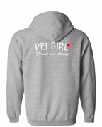 PEI Girl Forever and Always Left Chest & Back Zip Hoodie - Unisex