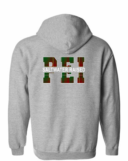 Prince Edward Island Saltwater Raised Left Chest and Back Zip Hoodie