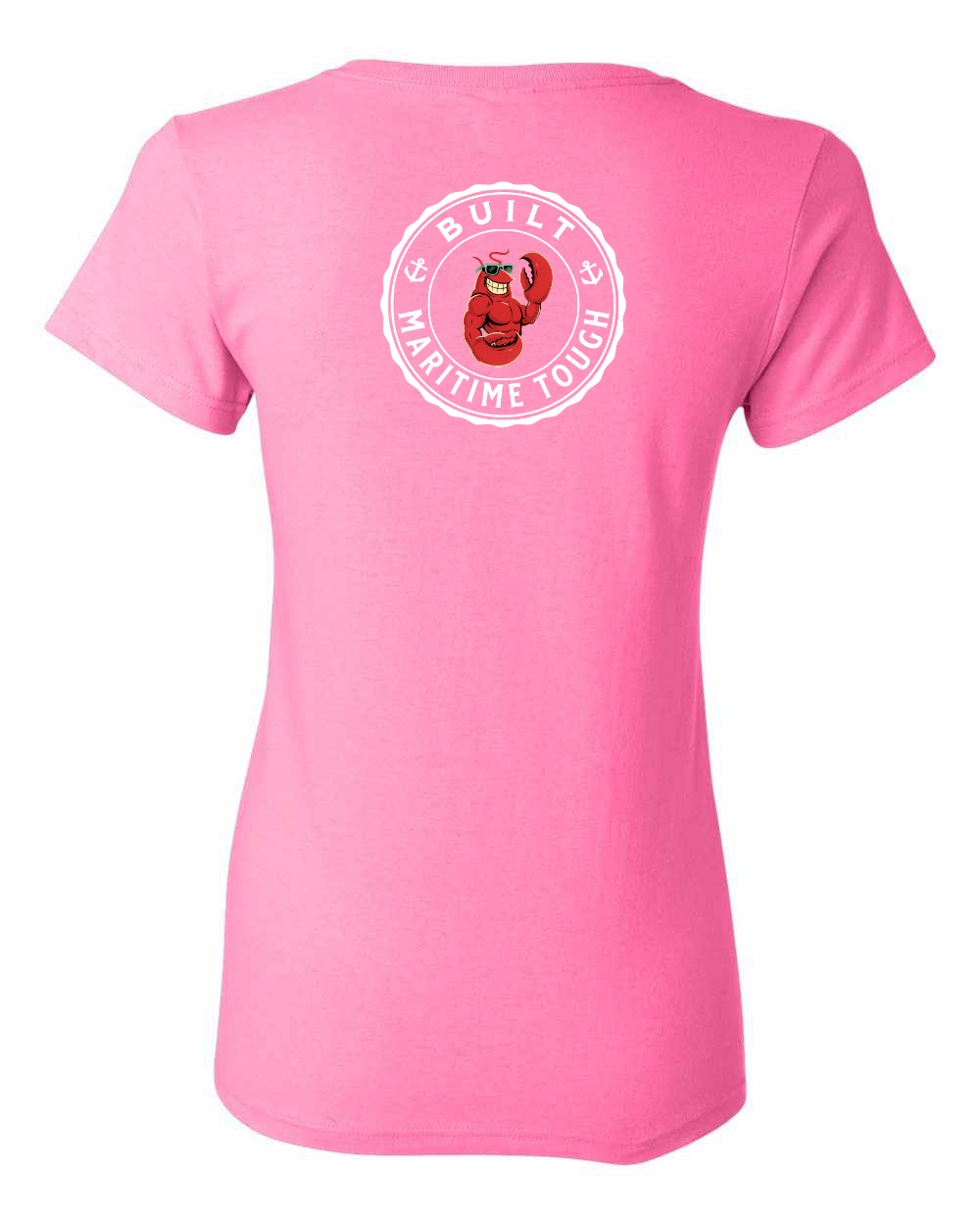 Built Maritime Tough Lobster Left Chest And Back Women's Tee