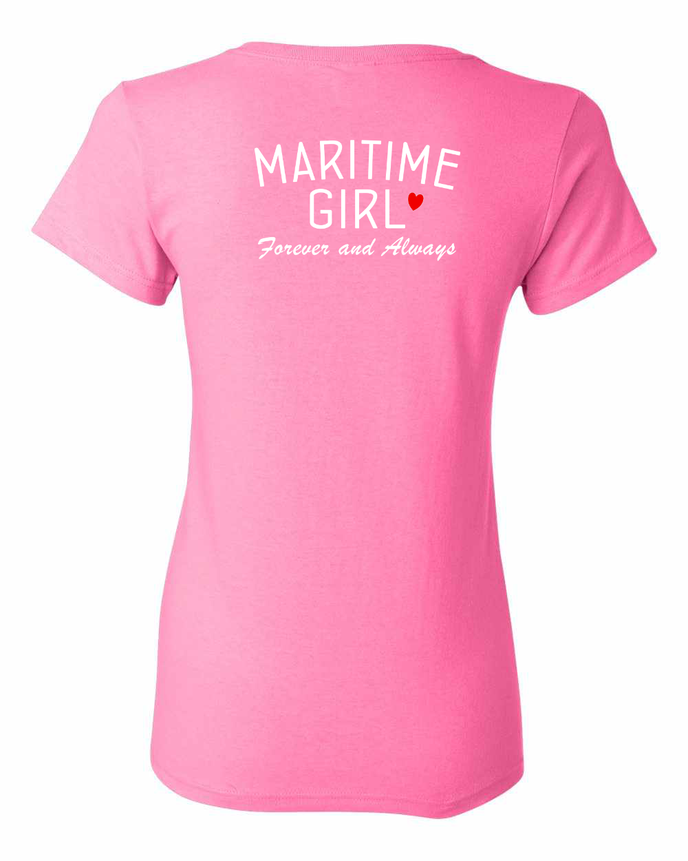 Maritime Girl Forever and Always Left Chest and Back Women's Tee