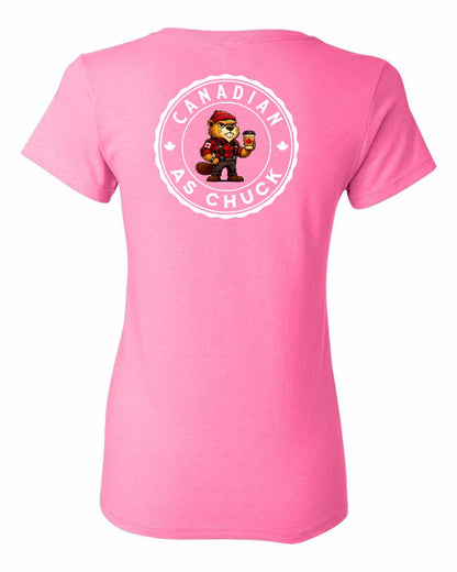 Canadian as Chuck Left Chest And Back Women's Tee