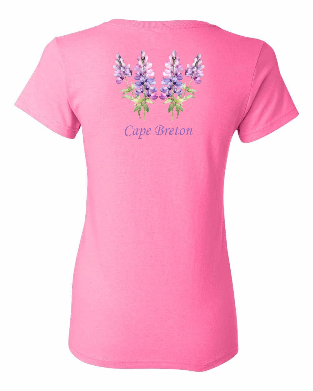 Cape Breton Lupin Left Chest and Back Women's Tee