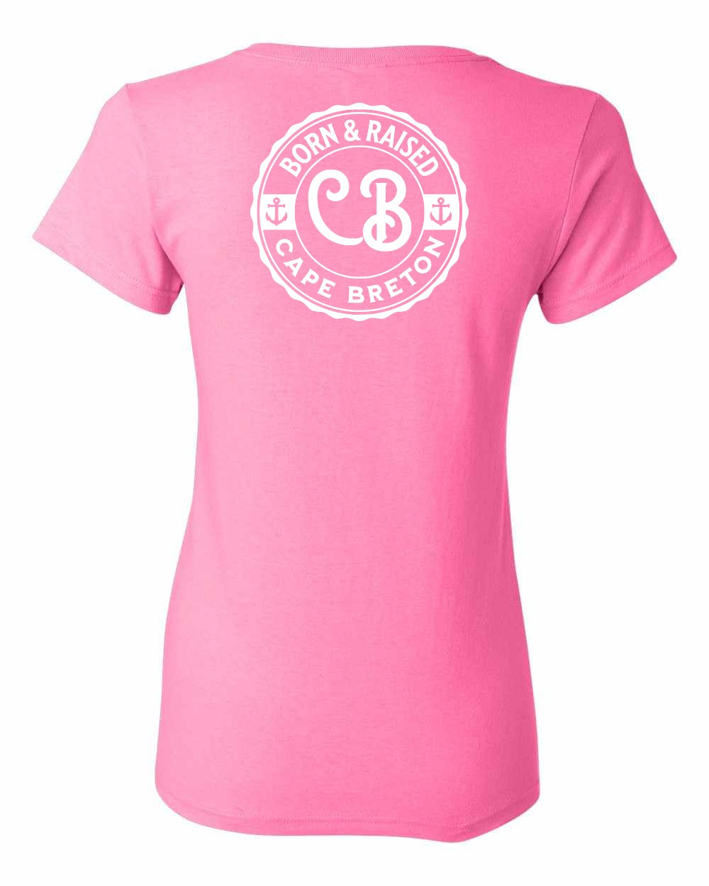 Born & Raised Cape Breton Left Chest and Back Women's Tee
