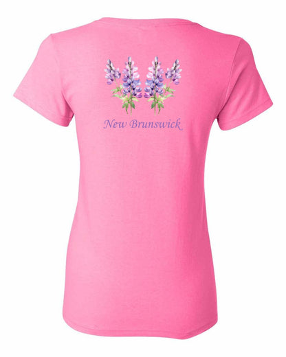 New Brunswick Lupins Left Chest and Back Women's Tee