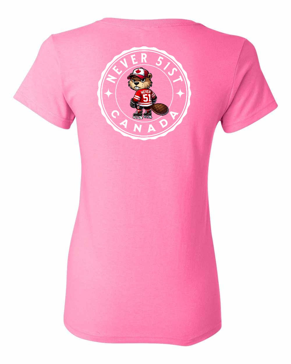 Never 51st Beaver Left Chest and Back Women's Tee