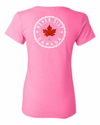 Never 51st Leaf Left Chest And Back Women's Tee - Gildan Canada (sewn Internationally)