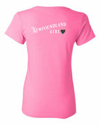 NFLD Girl Tartan Left Chest and Back Women's Tee