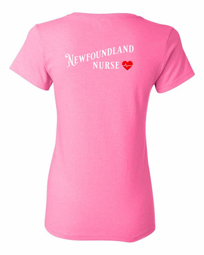 Newfoundland Nurse Left Chest and Back Women's Tee