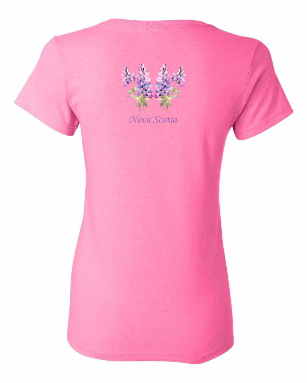 Nova Scotia Lupins Left Chest and Back womens-tee