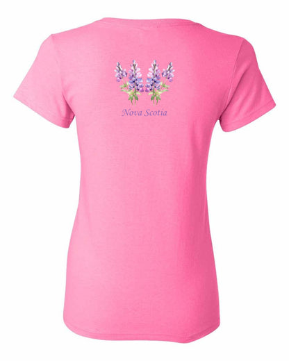 Nova Scotia Lupins Left Chest and Back womens-tee