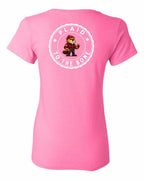 Plaid to the Bone Beaver Left Chest And Back Women's Tee - Gildan Canada (sewn Internationally)