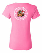 Proud to be Canadian Beaver Left Chest and Back Women's Tee - Gildan Canada (sewn Internationally)