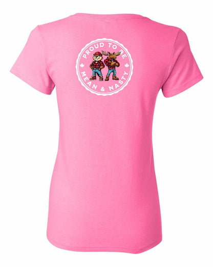 Proud to be Mean and Nasty Leaf Left Chest And Back Women's Tee