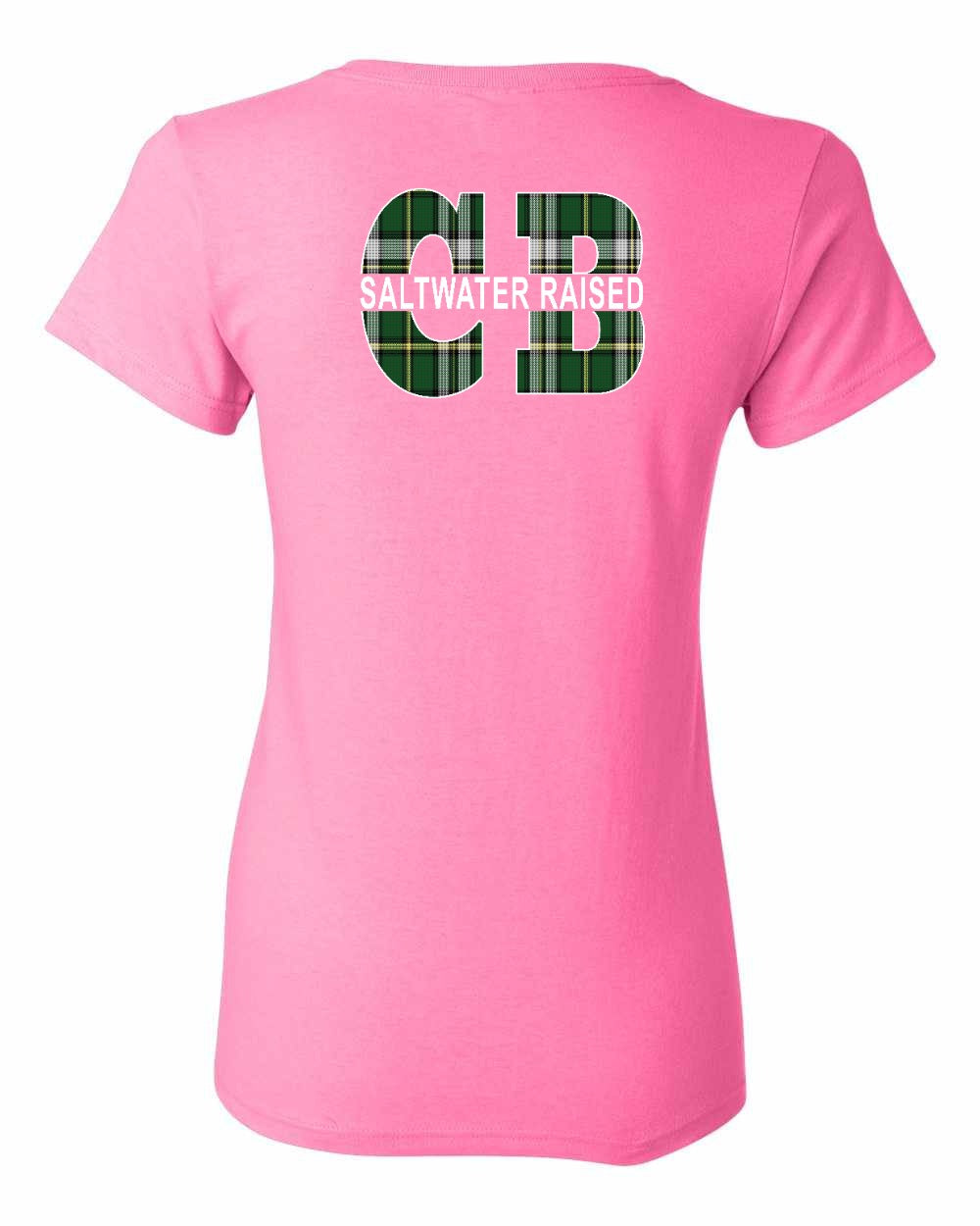 Saltwater Raised CB Left Chest and Back Women's Tee