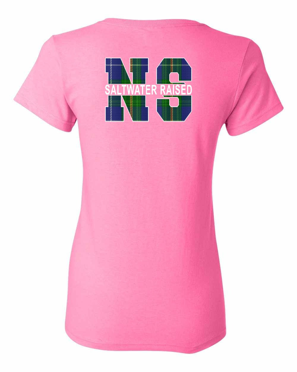 Saltwater Raised Left Chest and Back womens-tee