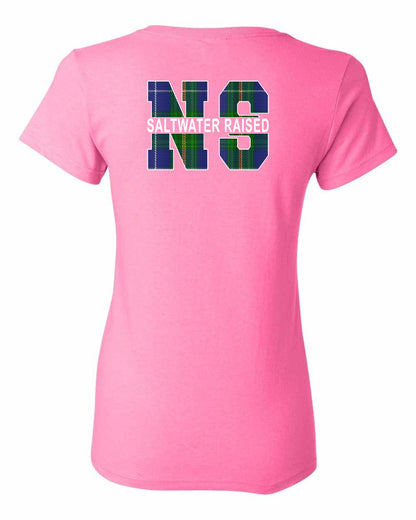 Saltwater Raised Left Chest and Back womens-tee