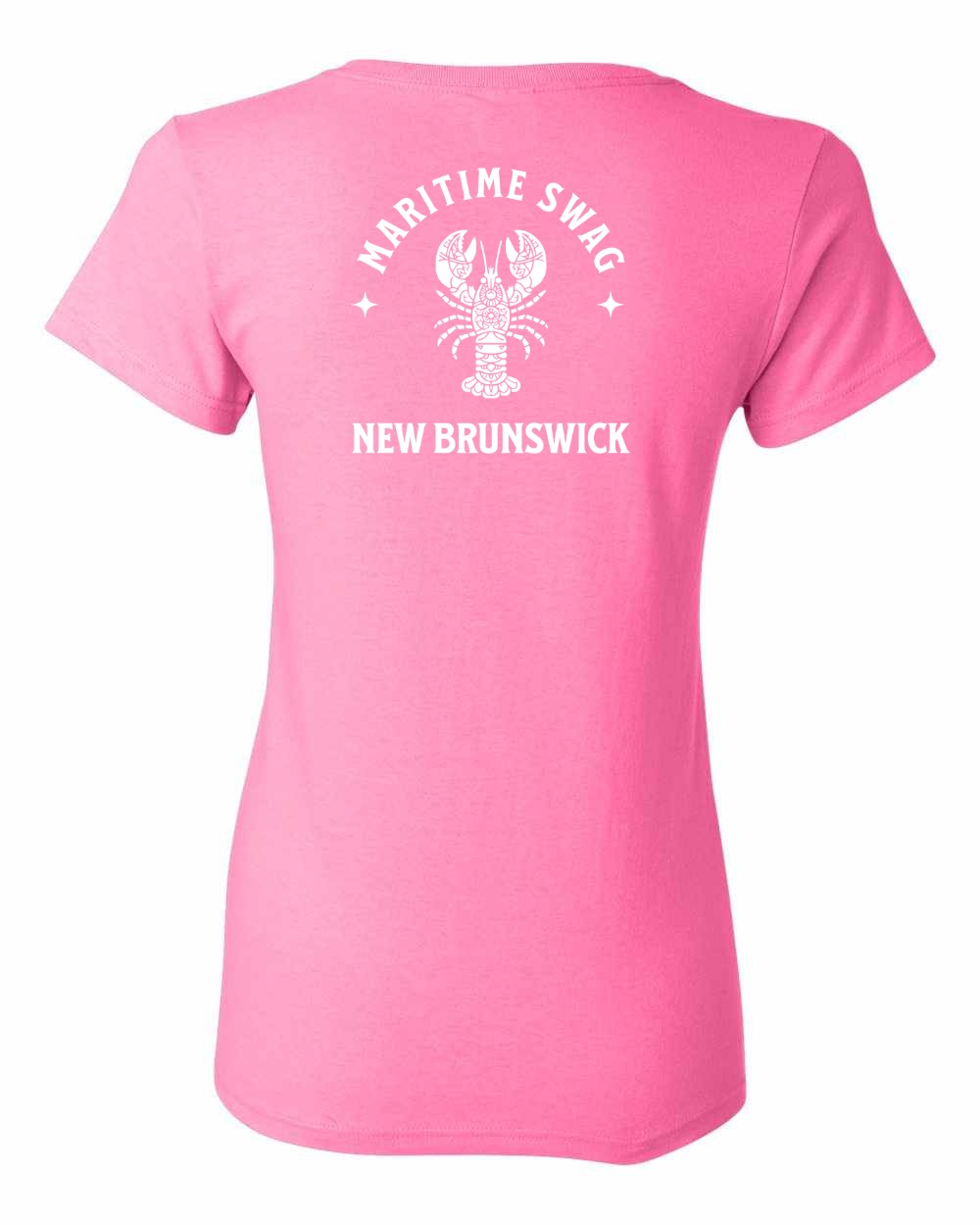 Maritime Swag NB Mandala white Lobster Left Chest and Back Women's Tee