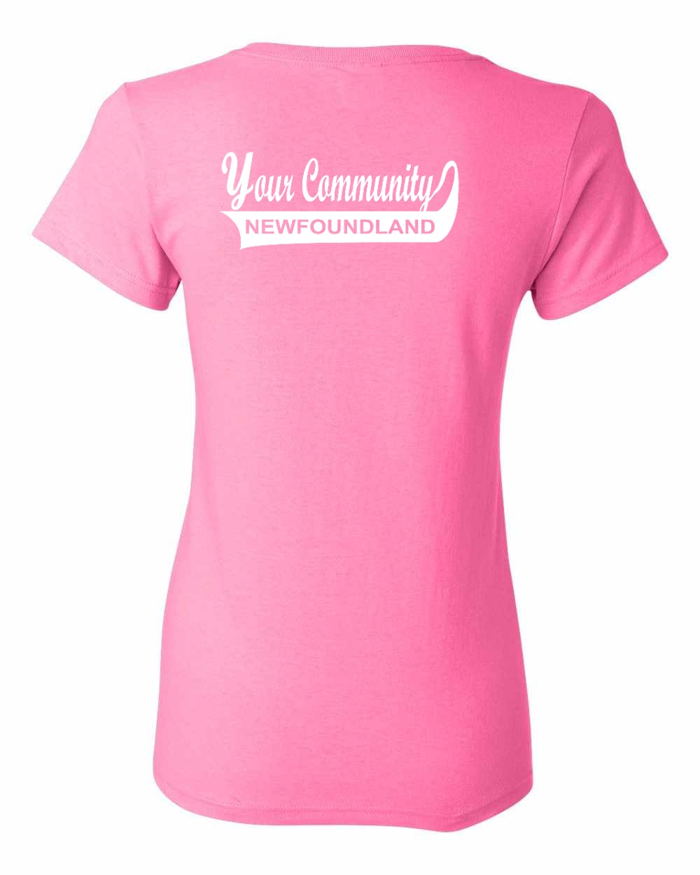 Custom Your Community Swoop (Newfoundland) Left Chest and Back Women's Tee