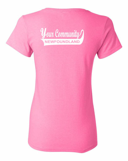Custom Your Community Swoop (Newfoundland) Left Chest and Back Women's Tee