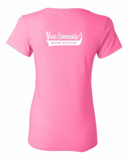 Your Community Swoop (Nova Scotia) Left Chest and Back womens-tee