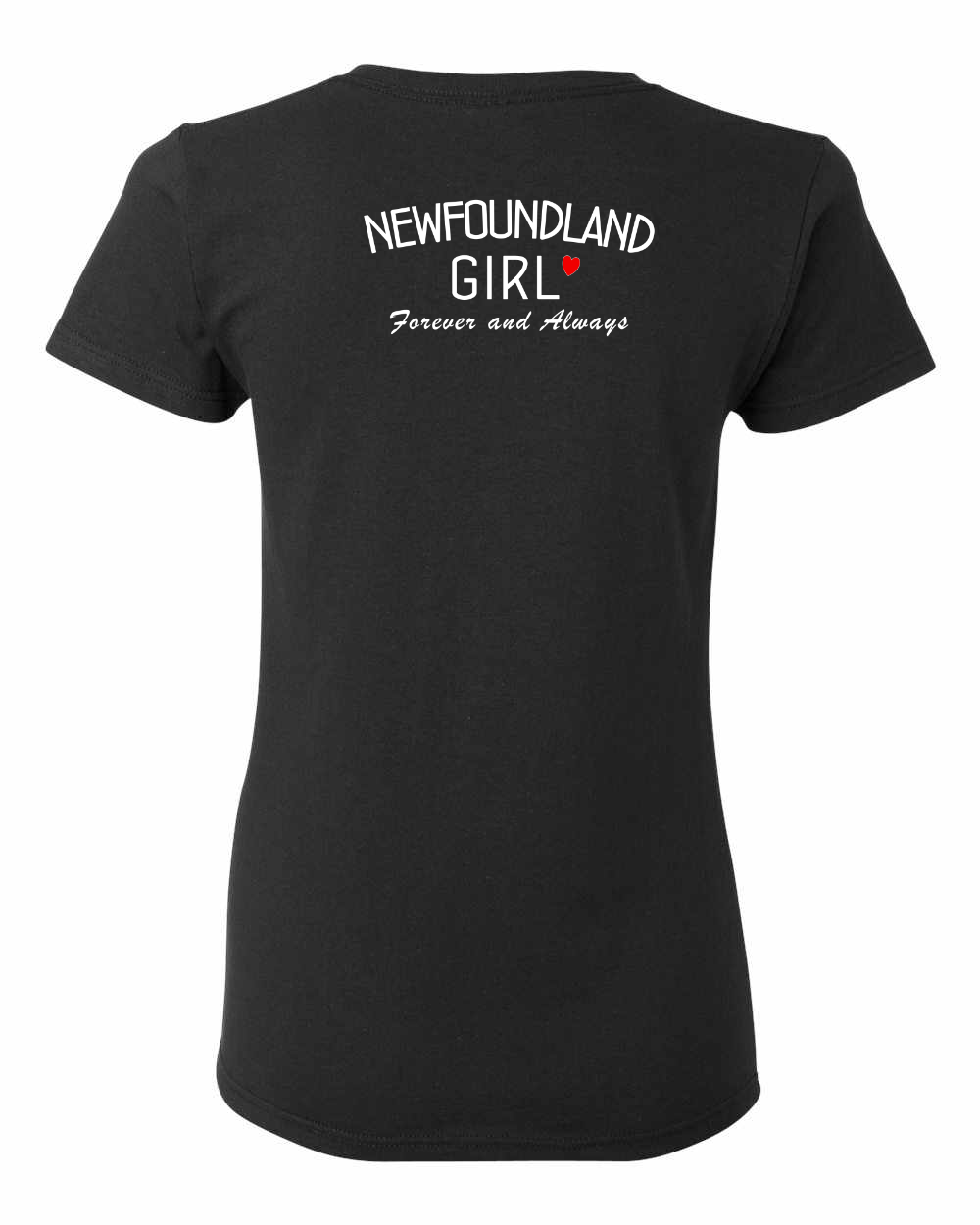 NFLD Girl Forever and Always Left Chest and Back Women's Tee