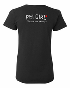 PEI Girl Forever and Always Left Chest and Back Women's Tee